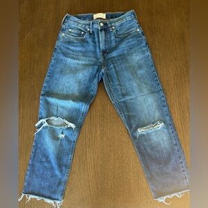 Everlane Women's Blue Distressed Ankle Jeans